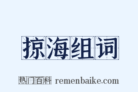 掠海组词是什么意思的图片